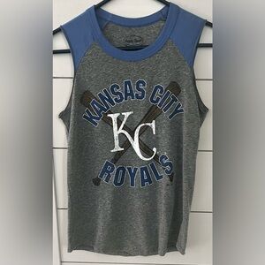 Kansas City Royals Women's Gray and Blue Top